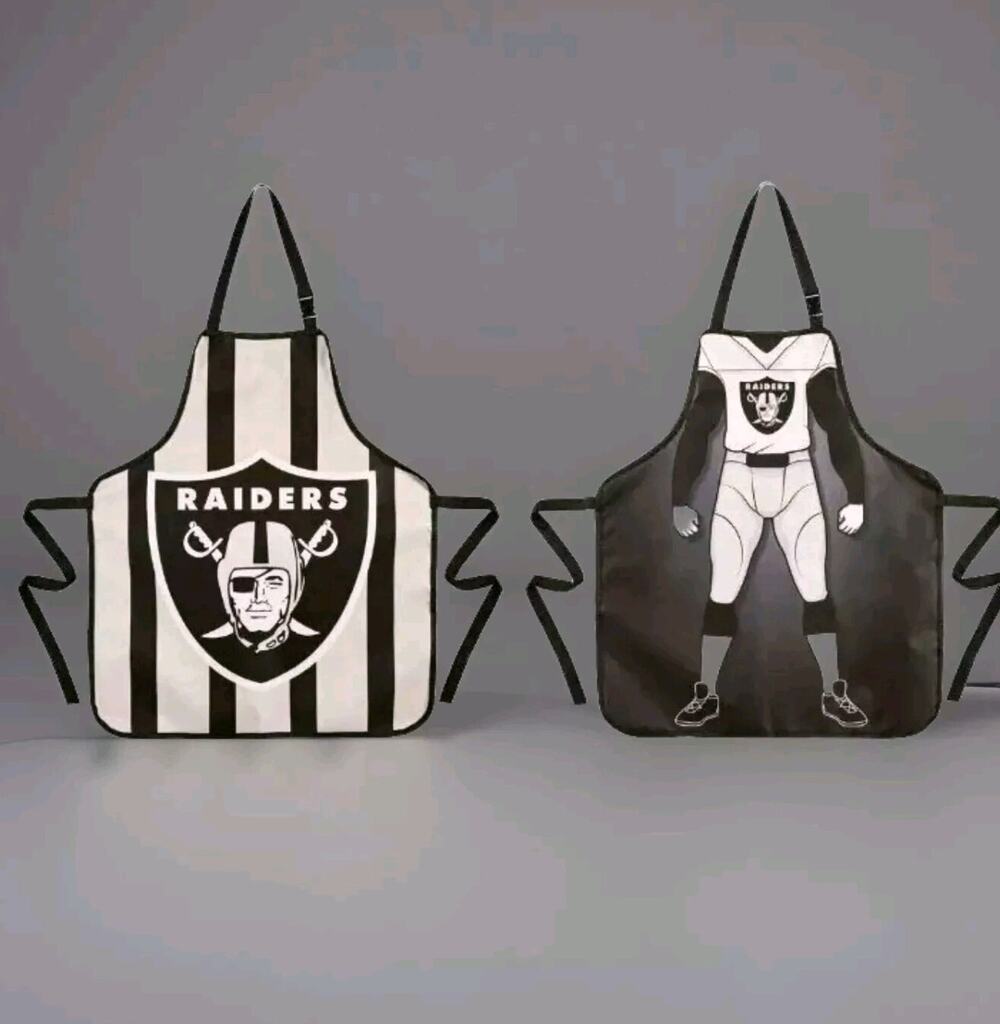 Las Vegas Raiders Apron Double-Sided NFL Team Los Angeles Oakland Football Team